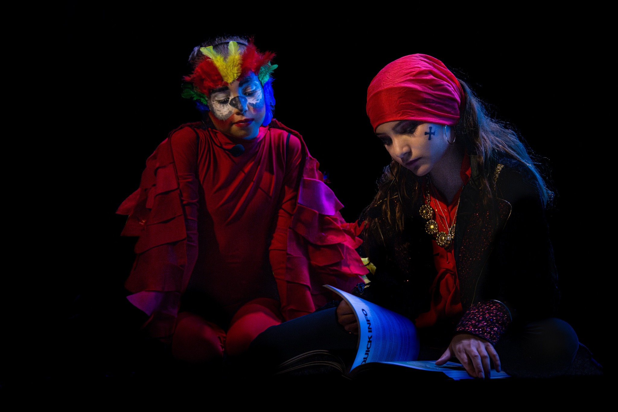 Young performers onstage in MTE's 2024 production of Forever Treasure Island